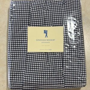 🇺🇸Pottery Barn Kids Navy and White Gingham Bedskirt